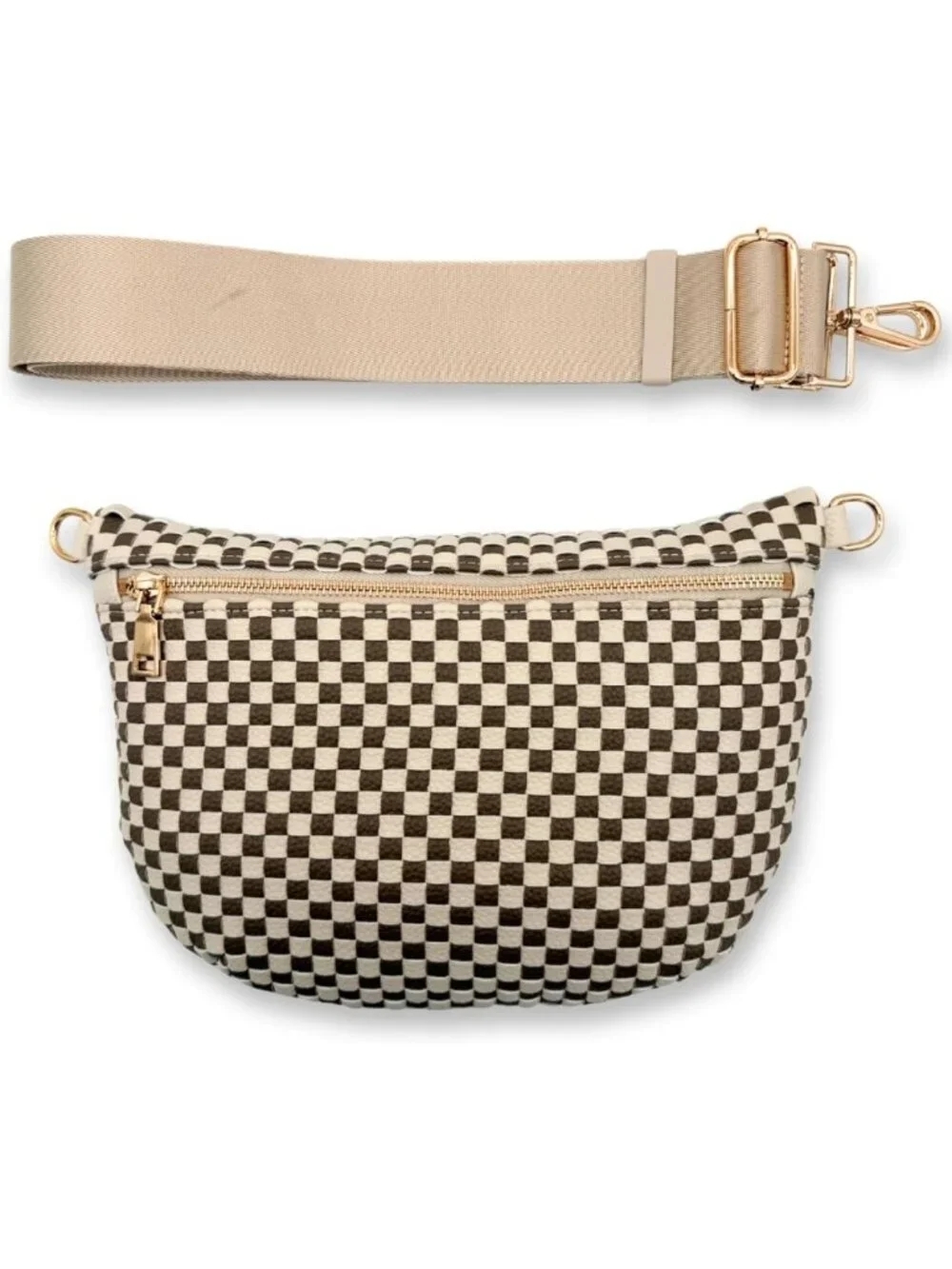 Chic Woven Crossbody Handbag - Vegan Leather, Adjustable Strap, Everyday Purse